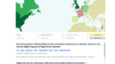 Custom data map: a colour-graded choropleth of Europe and North America with filters for a policy platform.